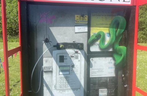 Get Me Out of Here phone box'